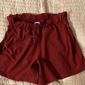 Avia High Waist Burgundy Women's Shorts